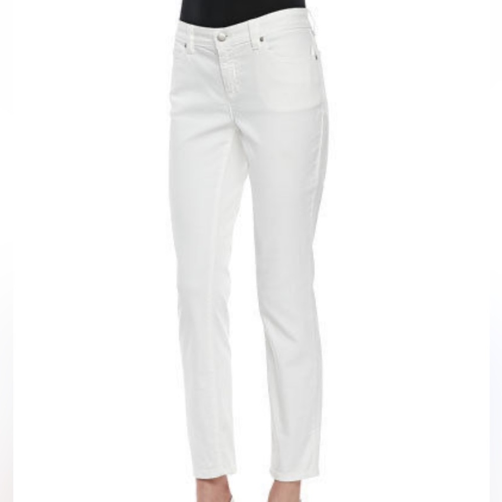 Eileen Fisher Women's Cotton Stretch Denim High Rise Straight Leg Jean size 12